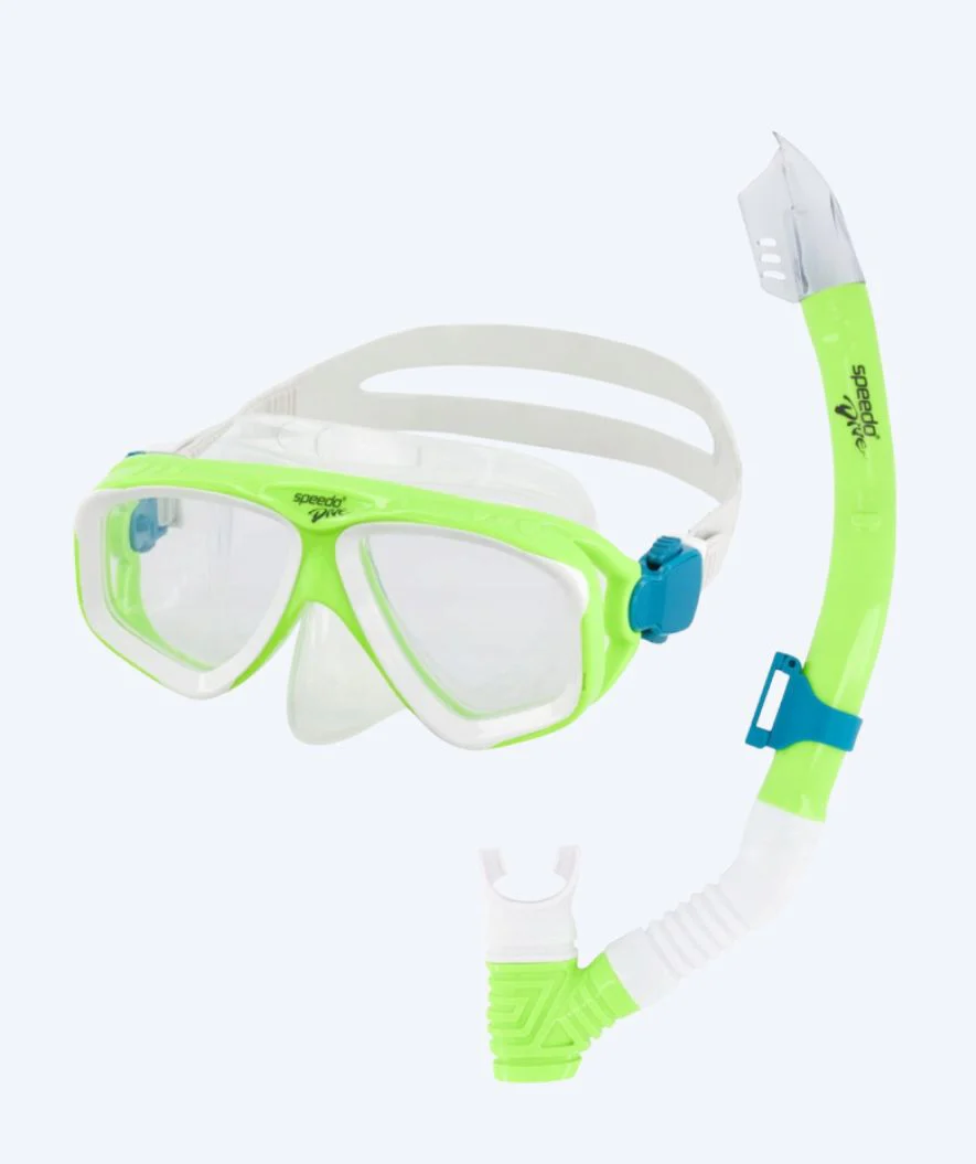 Speedo Combo zestaw do snorkelingu dla juniora (6-16) - Adventure - Zielone/przezroczyste