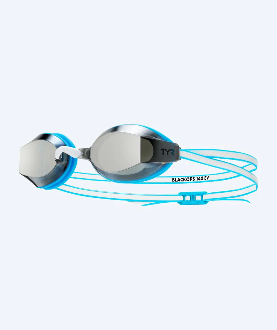 TYR okulary do pływania dla kobiet - Blackops 140 EV Mirrored - Niebieski/Biały
