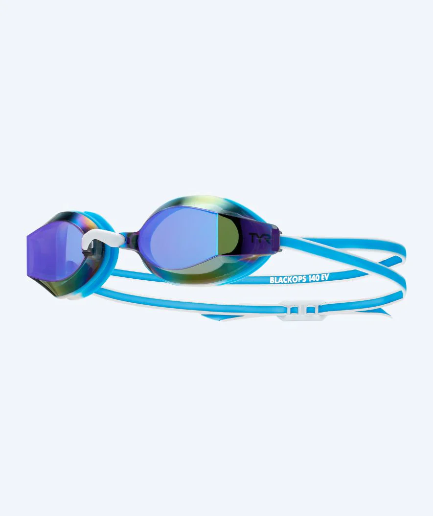 TYR okulary do pływania - Blackops 140 EV Mirrored - Niebieski/Biały