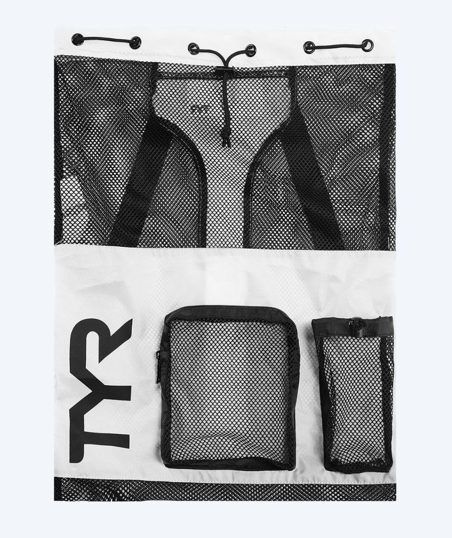 TYR siatka pływacka - Big Mesh Mummy 40L - Biały/Czarny