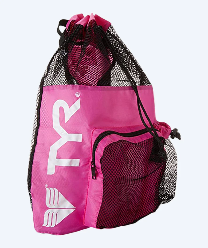 TYR siatka pływacka - Big Mesh Mummy 40L - Jasnoróżowy