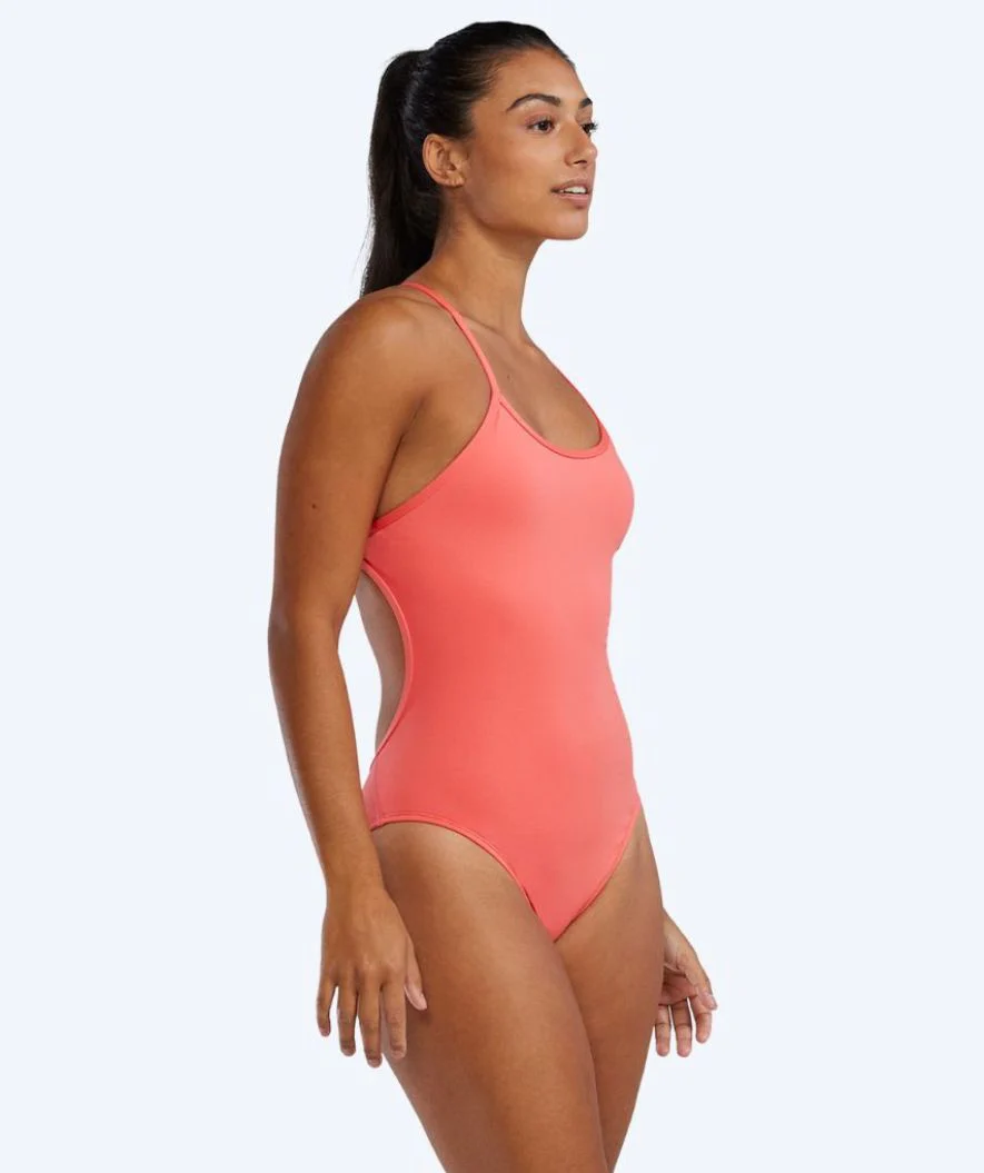 TYR strój kąpielowy dla kobiet - Durafast Elite Solid Tieback - Jasnoróżowy - Image 3