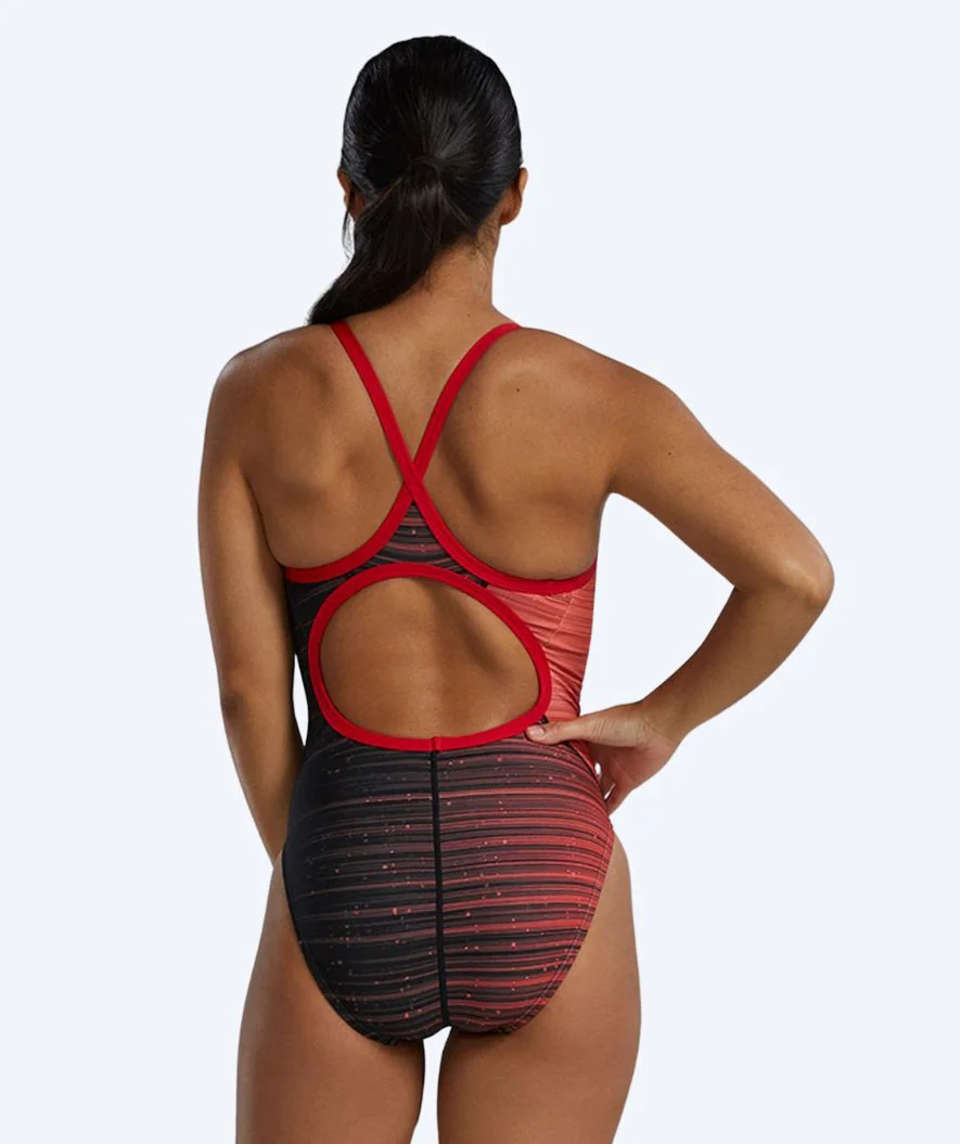TYR strój kąpielowy dla kobiet - Durafast Elite Speedwarp Diamondfit - Czerwony/czarny - Image 5