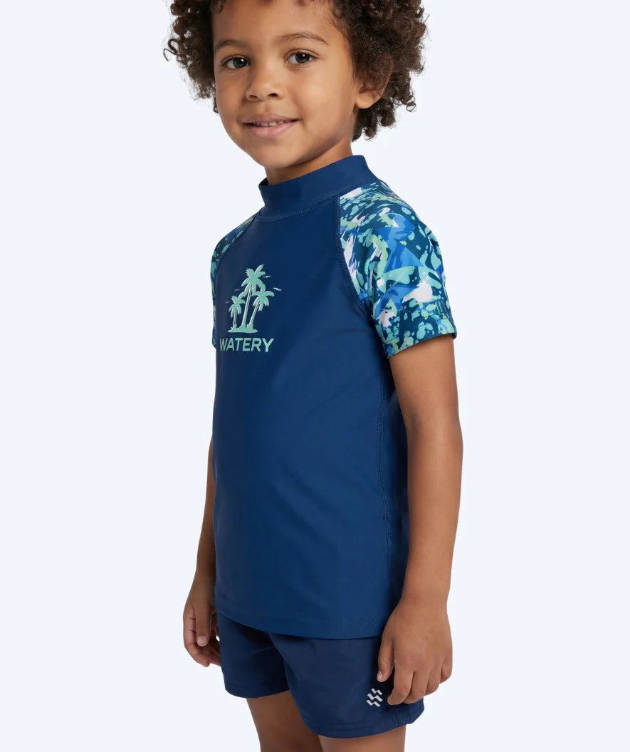 Watery koszulka UV dla dzieci - Katsu Kortærmet Rashguard - Jasnoniebieski/ciemnoniebieski - Image 6