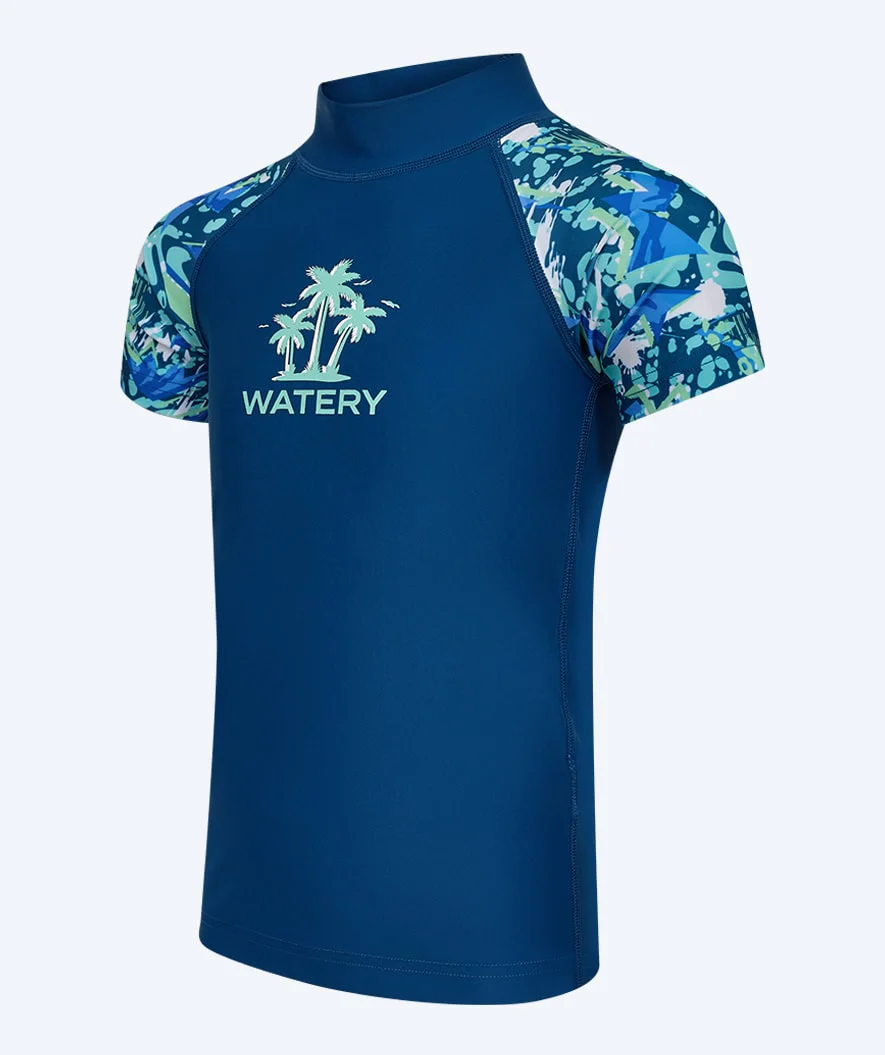Watery koszulka UV dla dzieci - Katsu Kortærmet Rashguard - Jasnoniebieski/ciemnoniebieski - Image 7