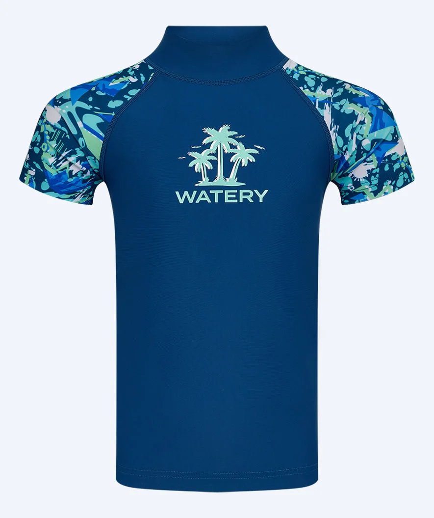Watery koszulka UV dla dzieci - Katsu Kortærmet Rashguard - Jasnoniebieski/ciemnoniebieski - Image 9