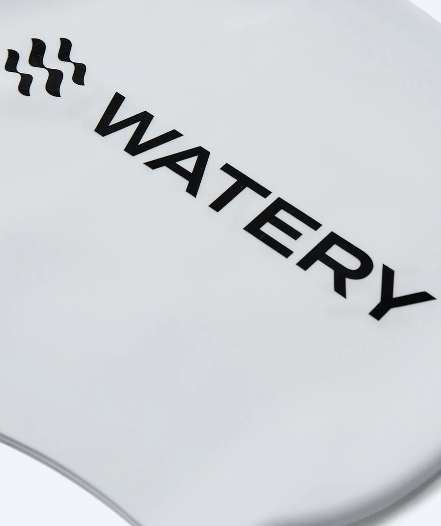 Watery czepek do pływania dla dzieci (3-10) - Signature - Biały - Image 2