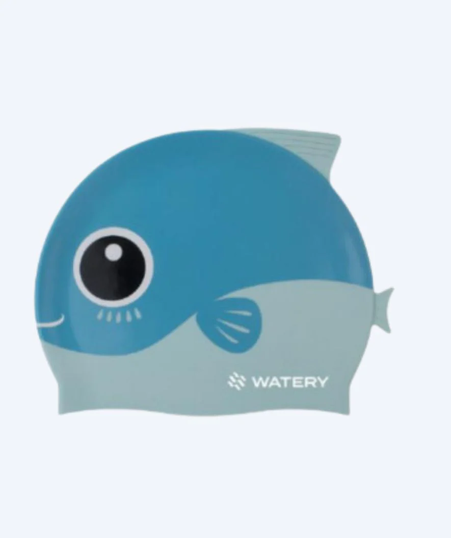 Watery czepek do pływania dla dzieci - Fishi - Blue Fish