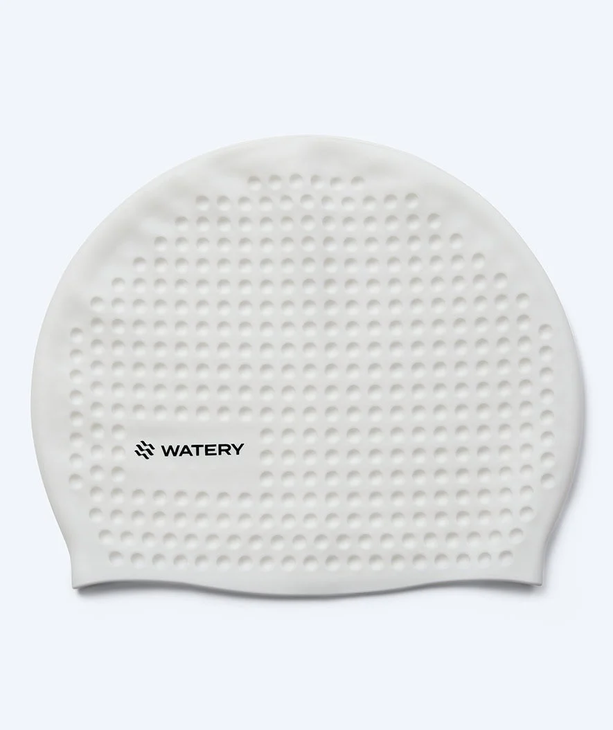 Watery czepek do pływania - Larunda Bubble - Biały