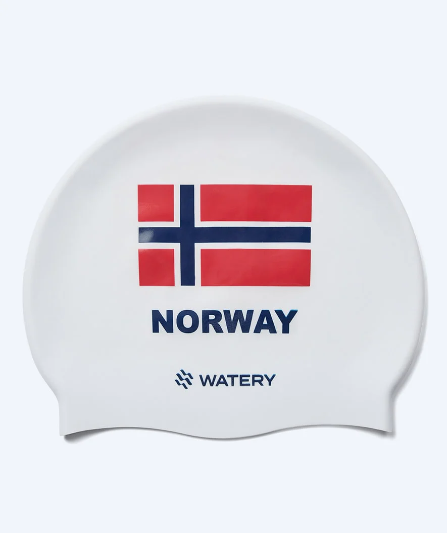 Watery czepek do pływania - Norwegia - Biały