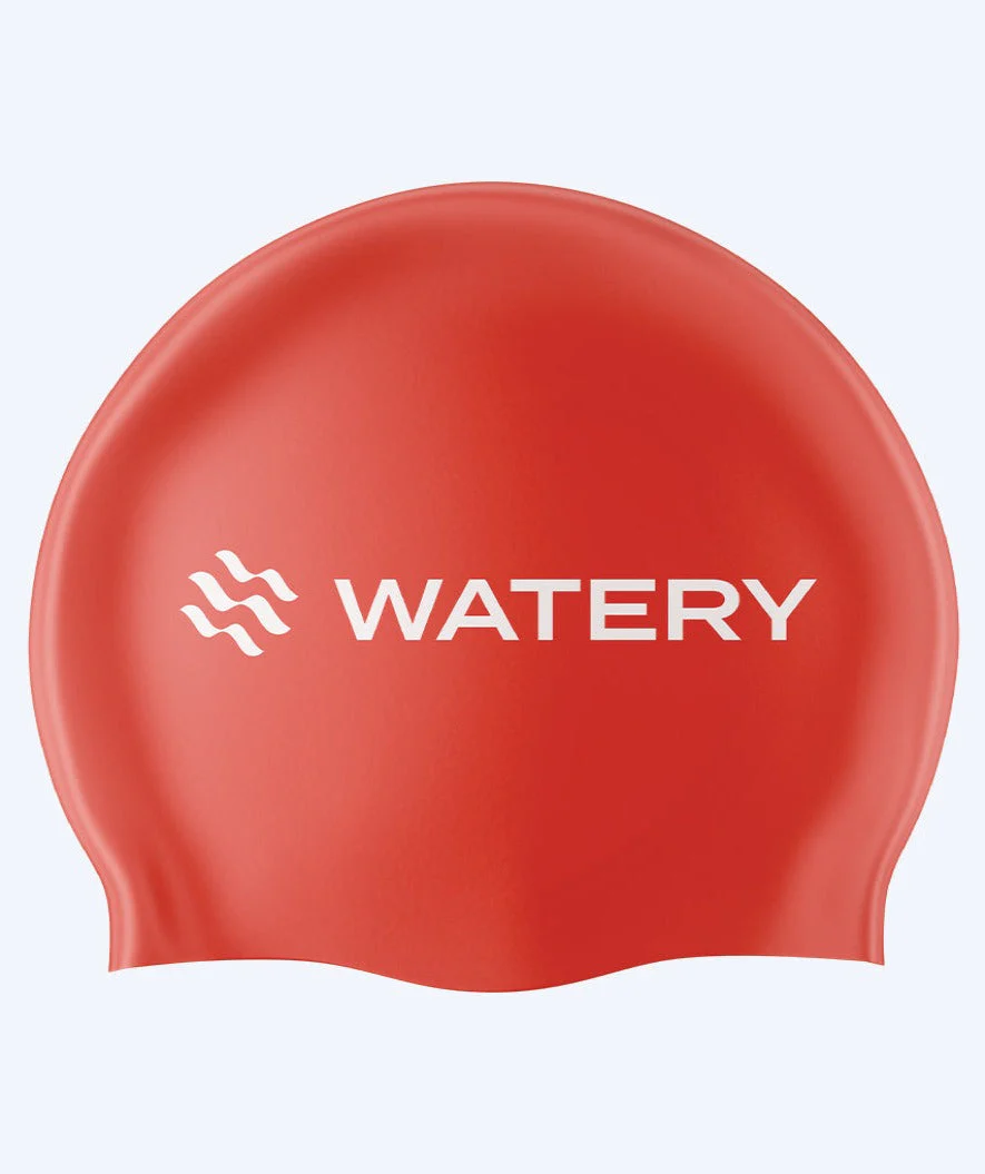 Watery czepek do pływania (od 10 lat) - Signature - Czerwony