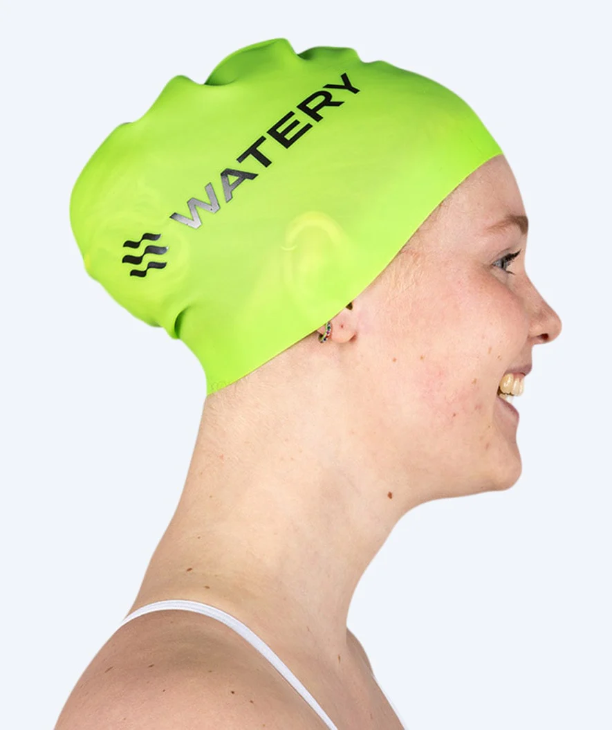 Watery czepek do pływania (od 10 lat) - Signature - Fluo zielony - Image 3