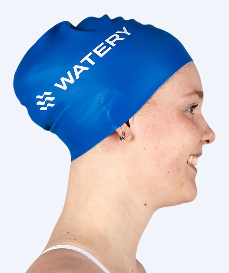 Watery czepek do pływania (od 10 lat) - Signature - Royal Blue - Image 3