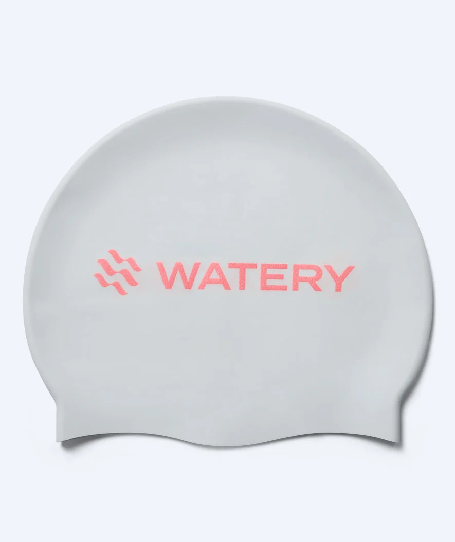 Watery czepek do pływania - Signature Metallic - Biały/jasnoróżowy
