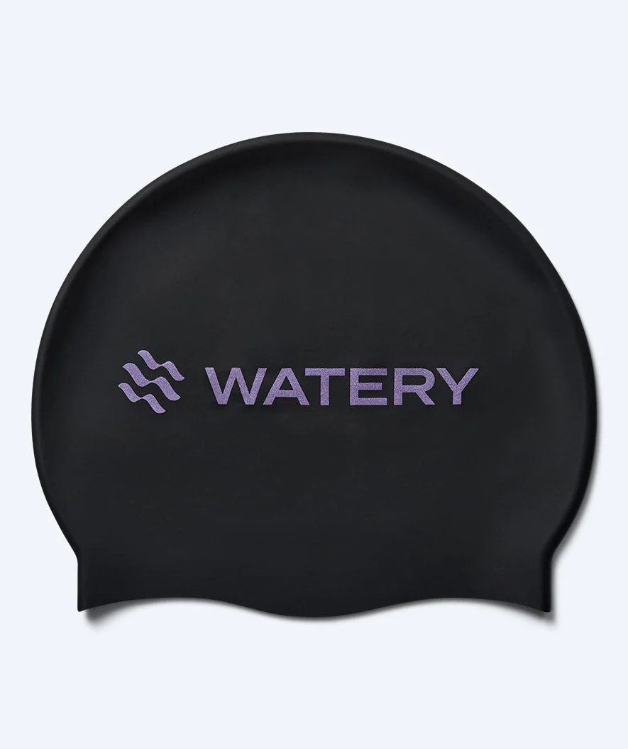 Watery czepek do pływania - Signature Metallic - Czarny/fioletowy