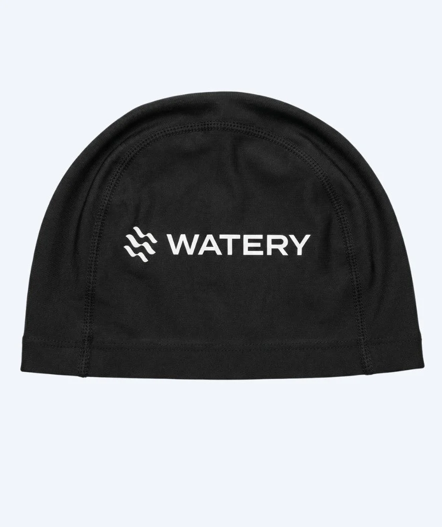 Watery czepek do pływania (od 10 lat) - Signature Elastane - Czarny
