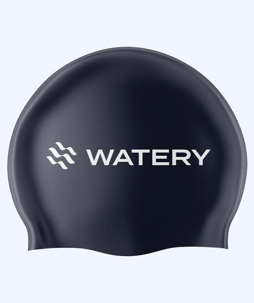 Watery czepek do pływania (od 10 lat) - Signature Latex - Ciemnoniebieski
