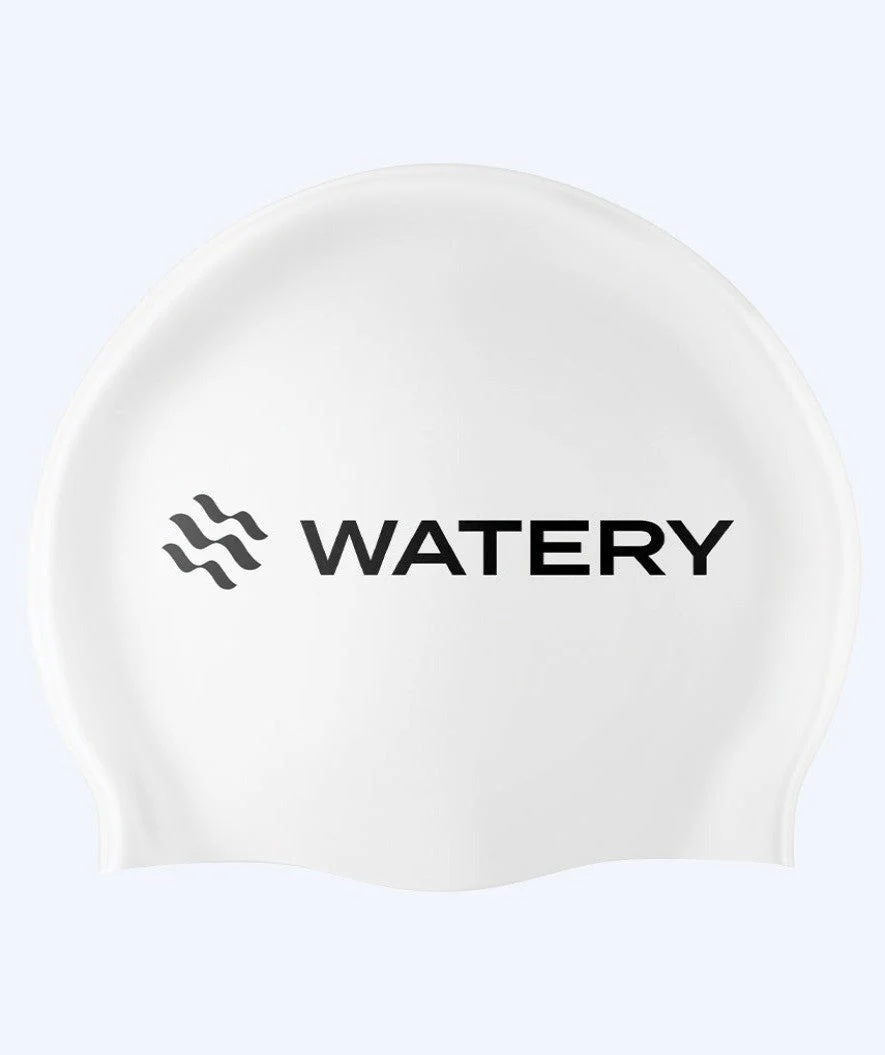 Watery czepek do pływania (od 10 lat) - Signature Latex - Biały
