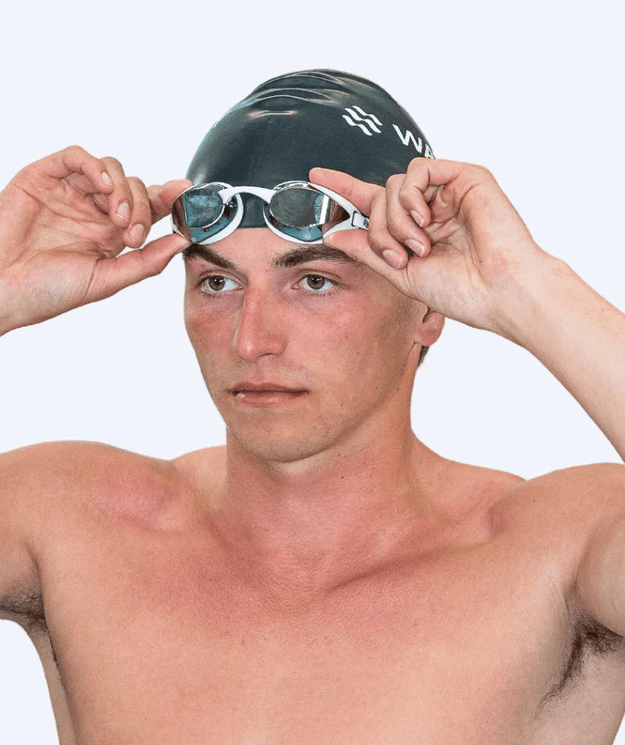 Watery Elite okulary do pływania - Poseidon Mirror - Biały/Srebrny - Image 14