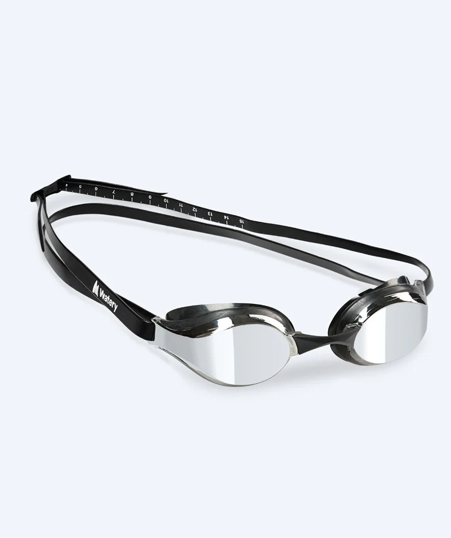 Watery Elite okulary do pływania - Poseidon Mirror - Czarny/srebrny