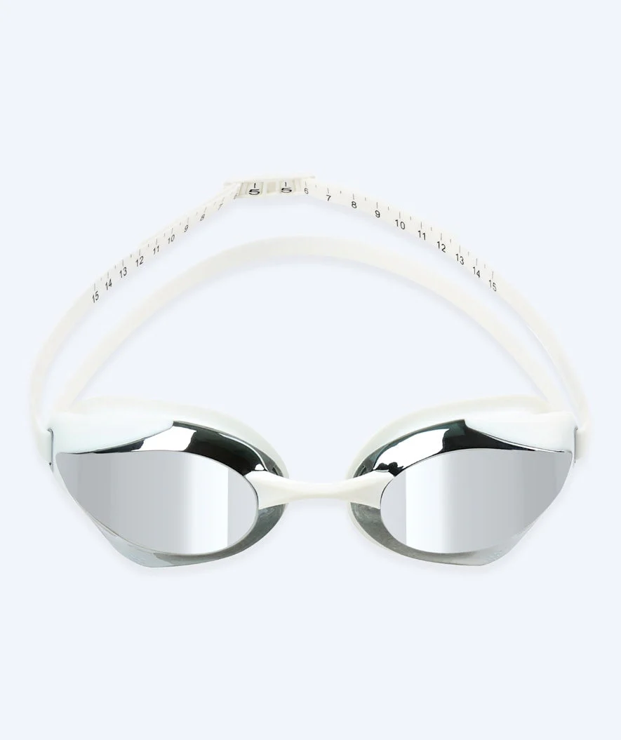 Watery Elite okulary do pływania - Poseidon Ultra Mirror - Biały/srebrny - Image 2