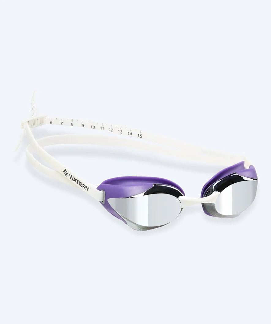 Watery Elite okulary do pływania - Poseidon Ultra Mirror - Fioletowy/srebrny