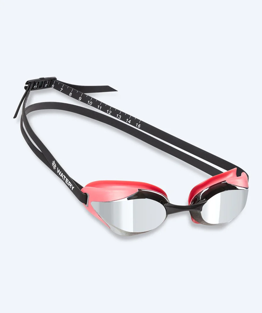 Watery Elite okulary do pływania - Poseidon Ultra Mirror - Różowy/srebrny
