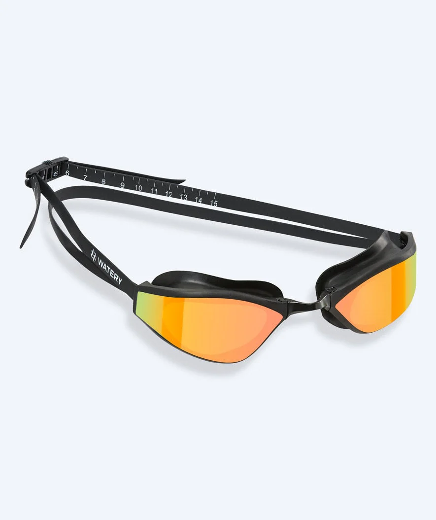 Watery Elite okulary do pływania - Storm Racer Mirror - Czarny/złoty