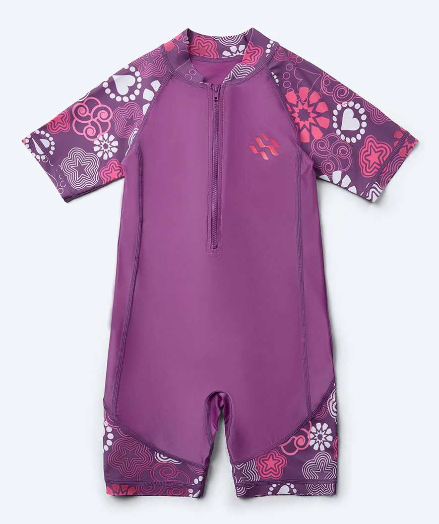 Watery kombinezon UV dla dzieci - Athena Kortærmet Rashguard - Fioletowy - Image 4
