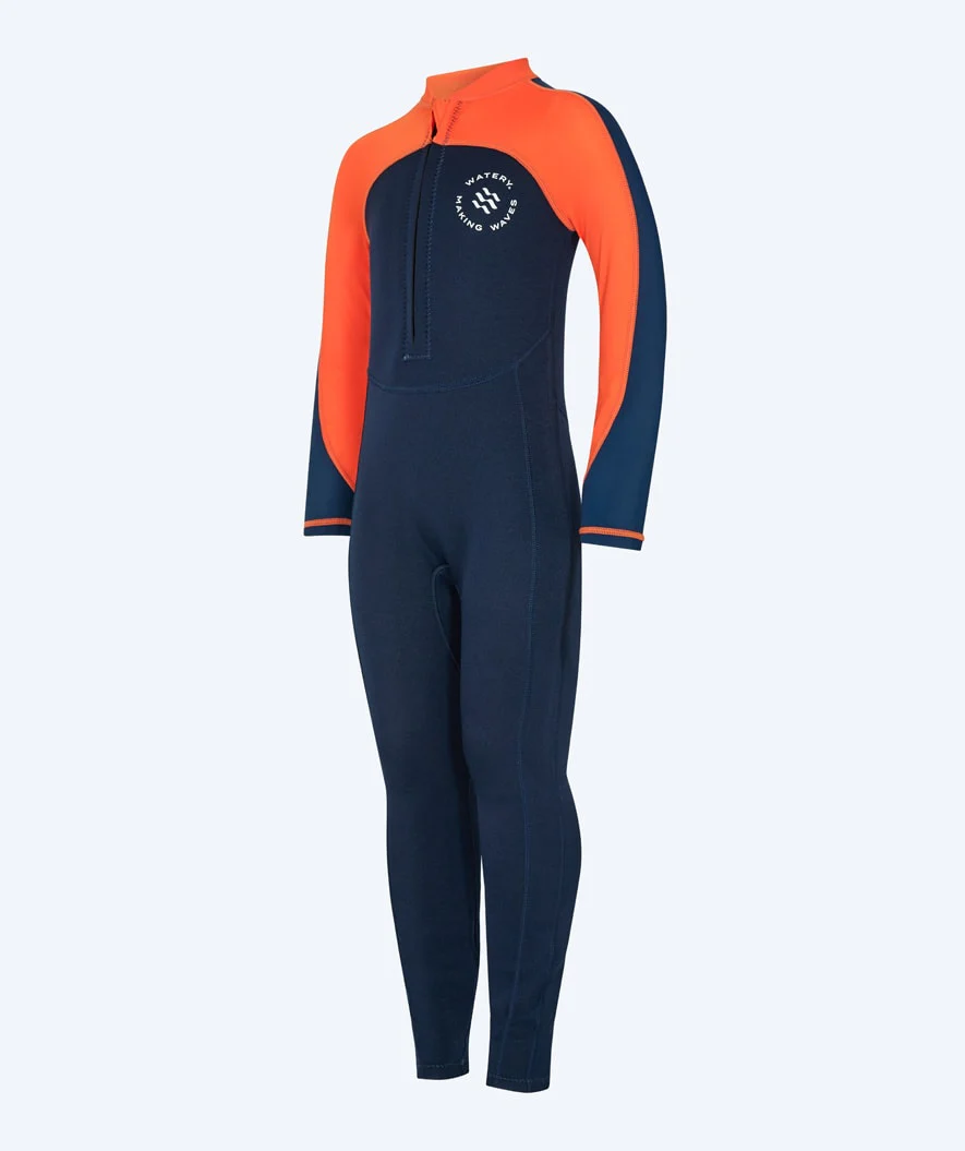 Watery kombinezon UV dla dzieci - Calypso Full-Body - Pomarańczowy/niebieski - Image 9