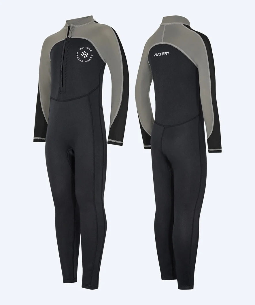 Watery kombinezon UV dla dzieci - Calypso Full-Body - Szary/czarny