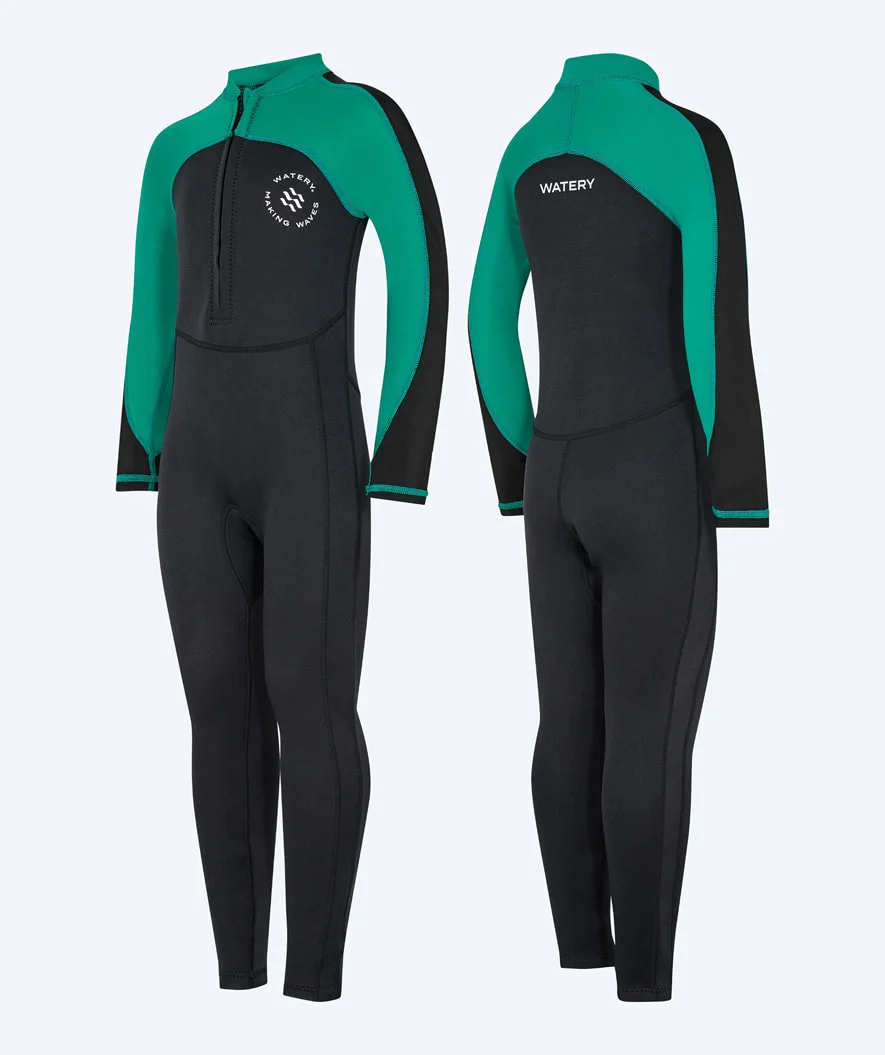 Watery kombinezon UV dla dzieci - Calypso Full-Body - Zielony/czarny