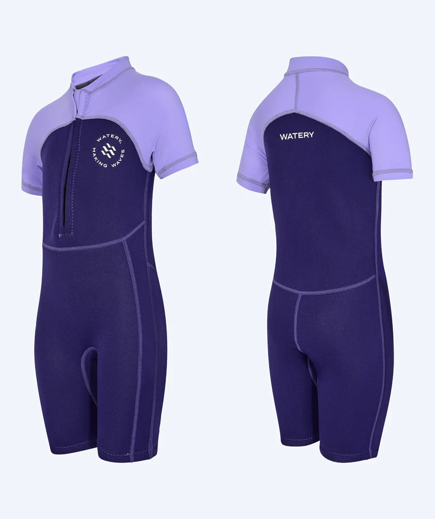 Watery kombinezon UV dla dzieci - Calypso Shorty - Fioletowy