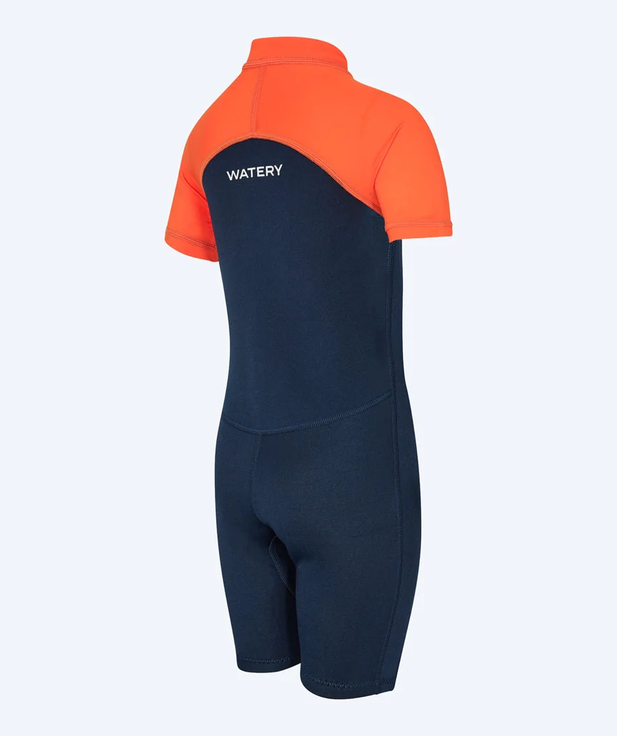 Watery kombinezon UV dla dzieci - Calypso Shorty - Pomarańczowy/niebieski - Image 12