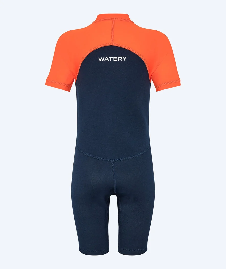 Watery kombinezon UV dla dzieci - Calypso Shorty - Pomarańczowy/niebieski - Image 4