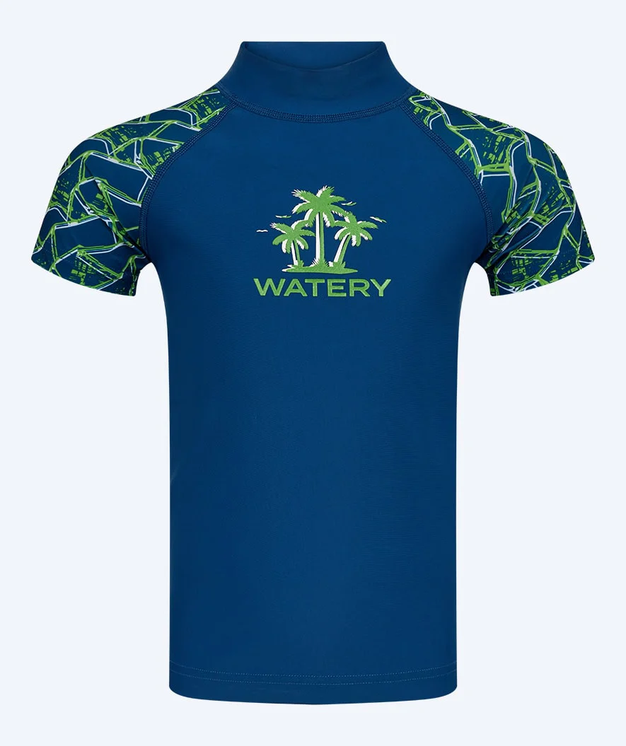 Watery koszulka UV dla dzieci - Katsu Kortærmet Rashguard - Zielony/ciemnoniebieski - Image 9