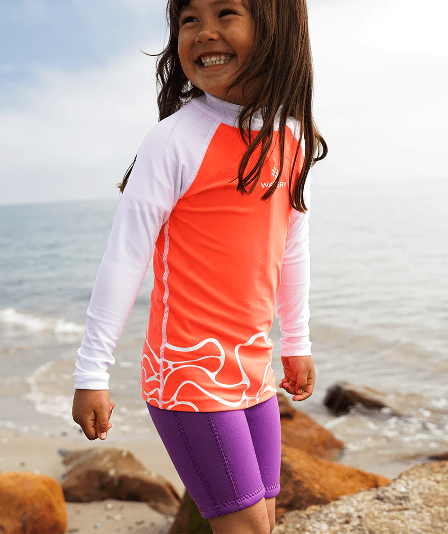 Watery koszulka UV dla dzieci - Chilton Rashguard z krótkimi rękawami - Różowy/biały - Image 4