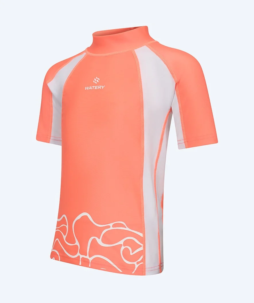 Watery koszulka UV dla dzieci - Chilton Rashguard z krótkimi rękawami - Różowy/biały - Image 7