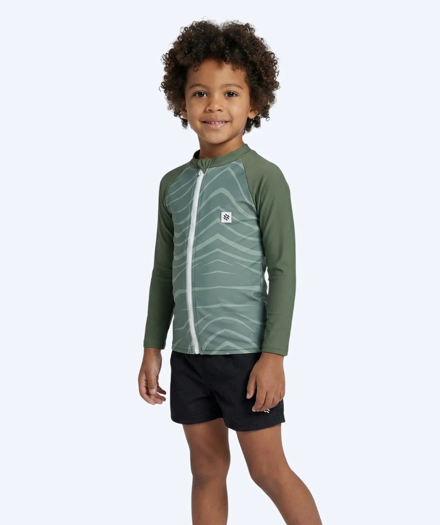 Watery koszulka UV dla dzieci - Fjord Rashguard z długimi rękawami - Zielona