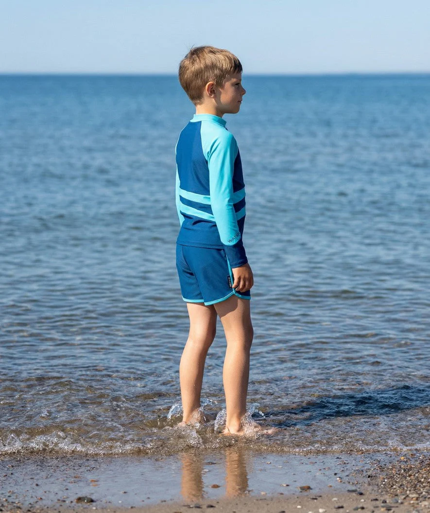 Watery koszulka UV dla dzieci - Manami Rashguard z długimi rękawami - Atlantic Blue - Image 7