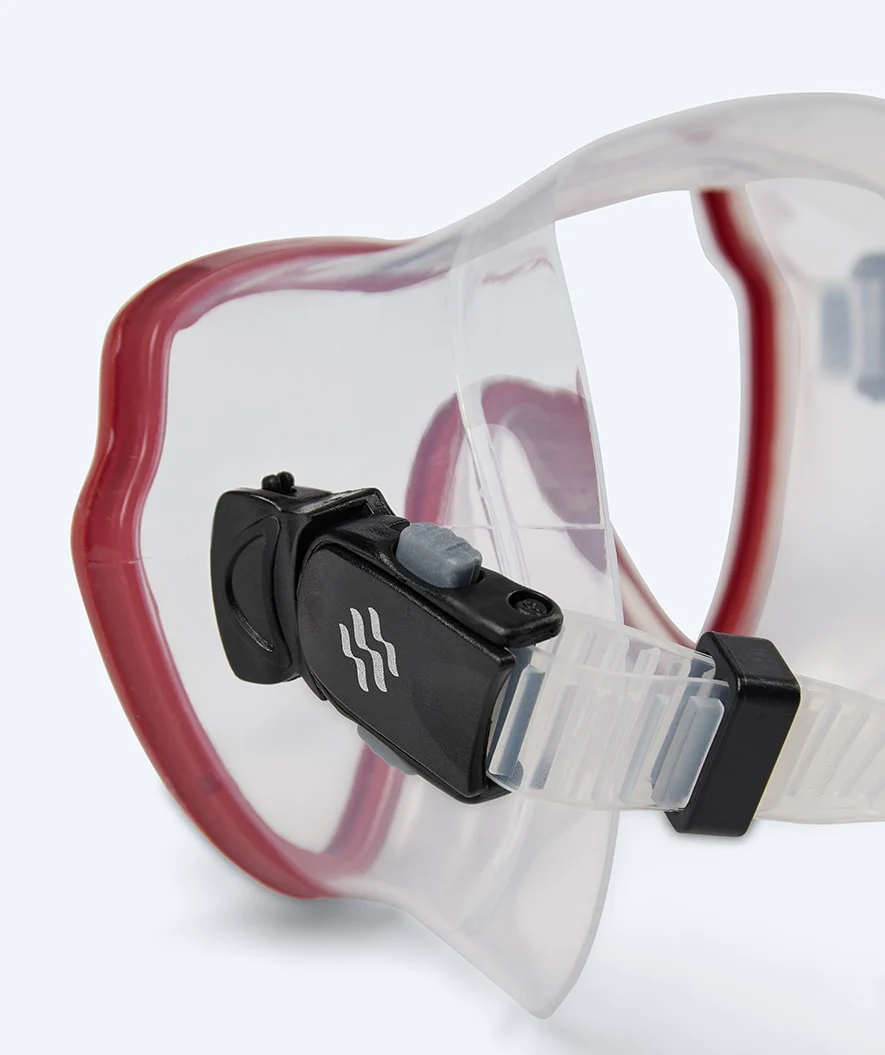 Watery maska do nurkowania dla dorosłych (od 15 lat) - Fraser - Czerwony/przezroczysty - Image 9