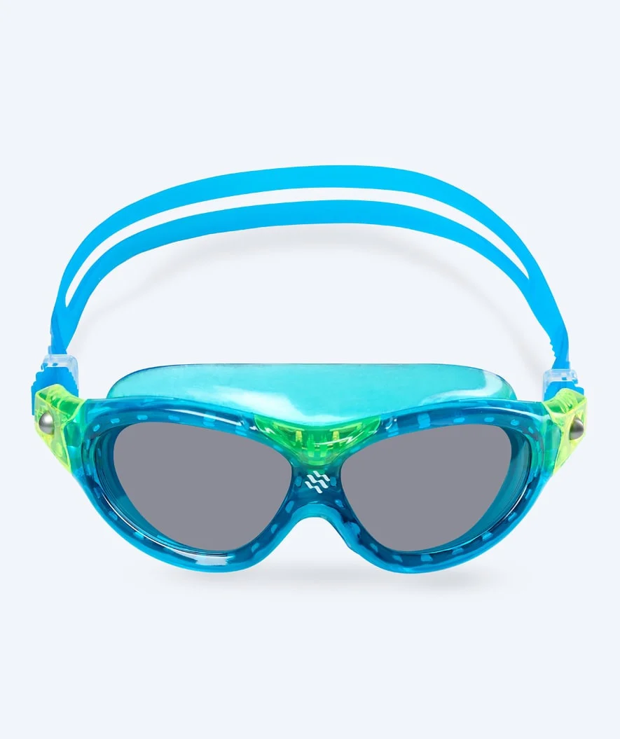 Watery okulary do pływania dla dzieci - Mantis 2.0 - niebieskie (przydymione szkła) - Image 2