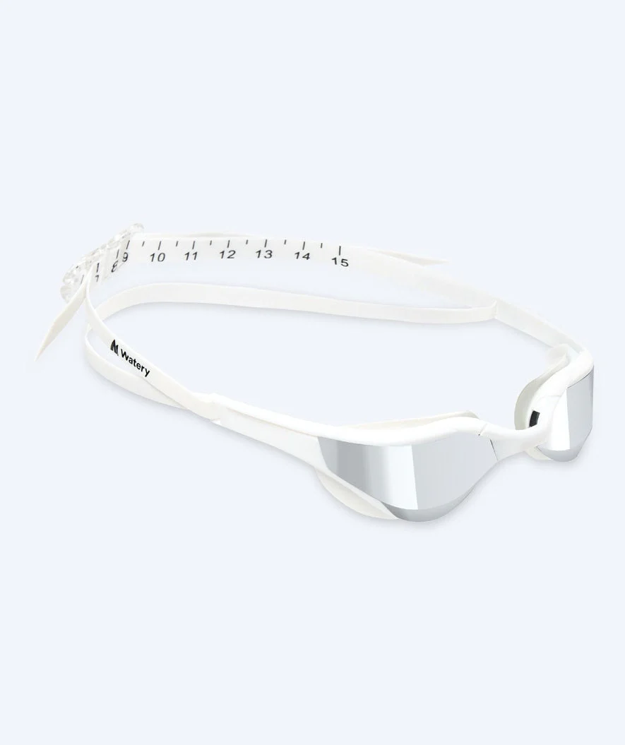 Watery okulary do pływania - Instinct Elite Mirror - Biały/srebrny