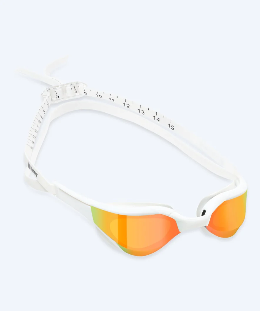 Watery okulary do pływania - Instinct Elite Mirror - Biały/złoty