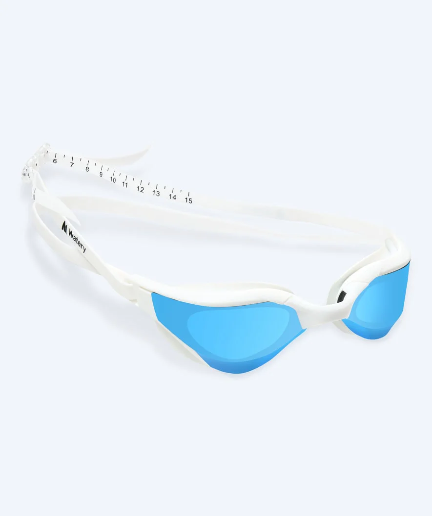 Watery okulary do pływania - Instinct Ultra Mirror - Biały/Niebieski
