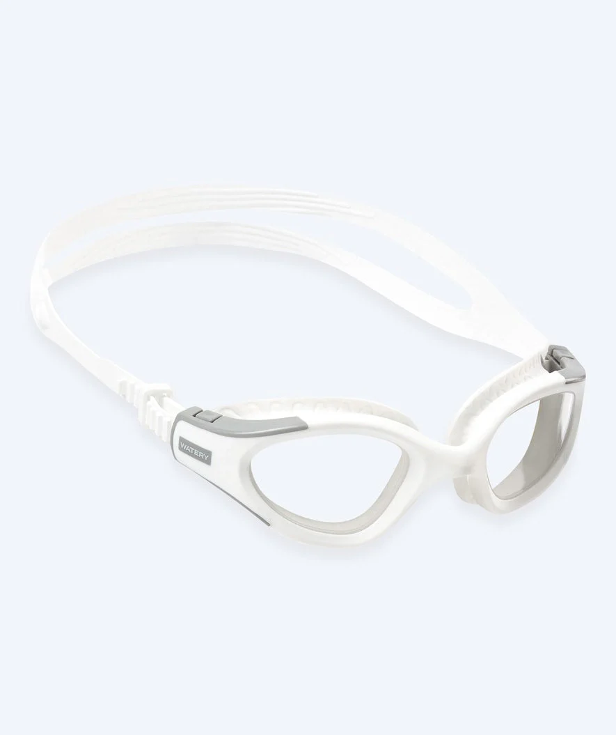 Watery okulary do pływania treningowe - Kelvin Active - Białe/przezroczyste