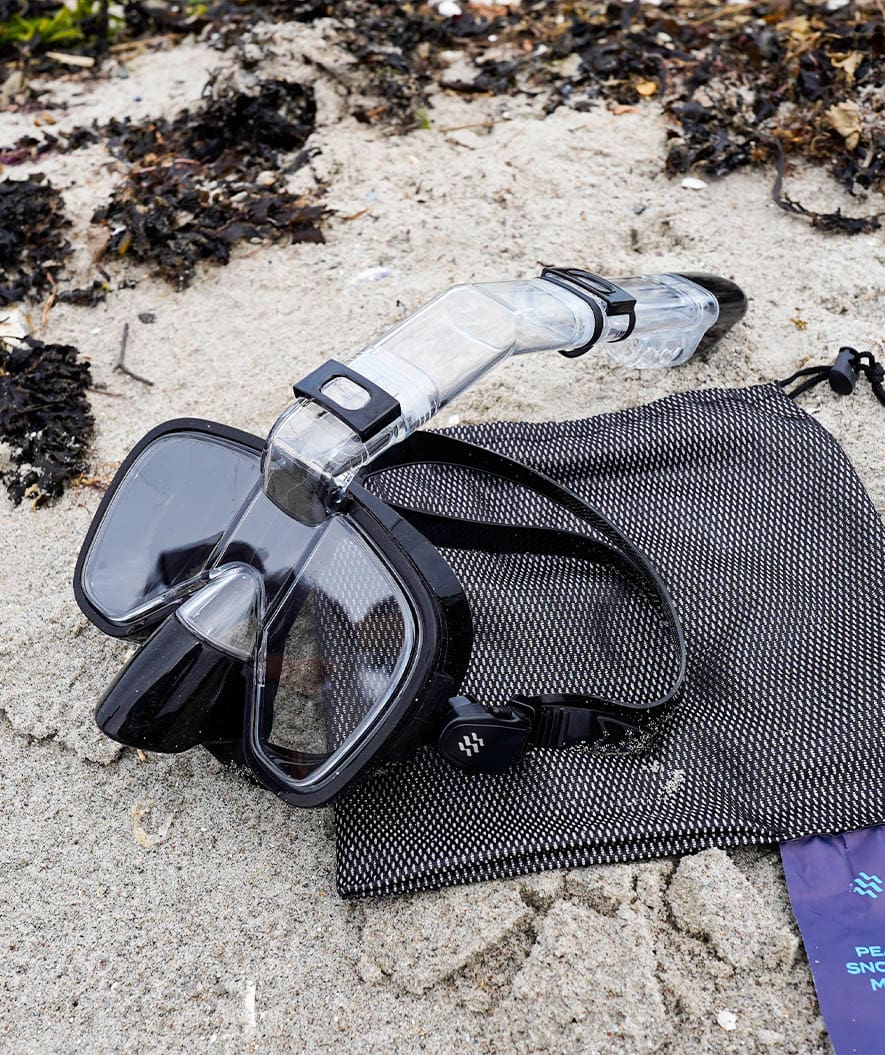 Watery pełnotwarzowa maska do snorkelingu dla dorosłych - Pearl - Czarny - Image 8