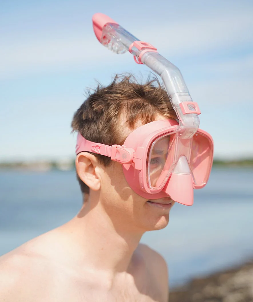 Watery pełnotwarzowa maska do snorkelingu dla dorosłych - Pearl - Różowy - Image 6