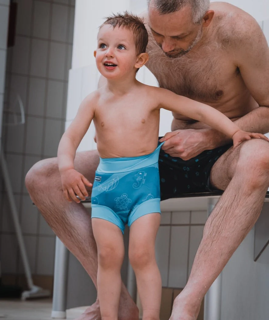 Watery pieluszka do pływania dla dzieci - Neoprene Swim Nappy - Green Stripes - Image 8