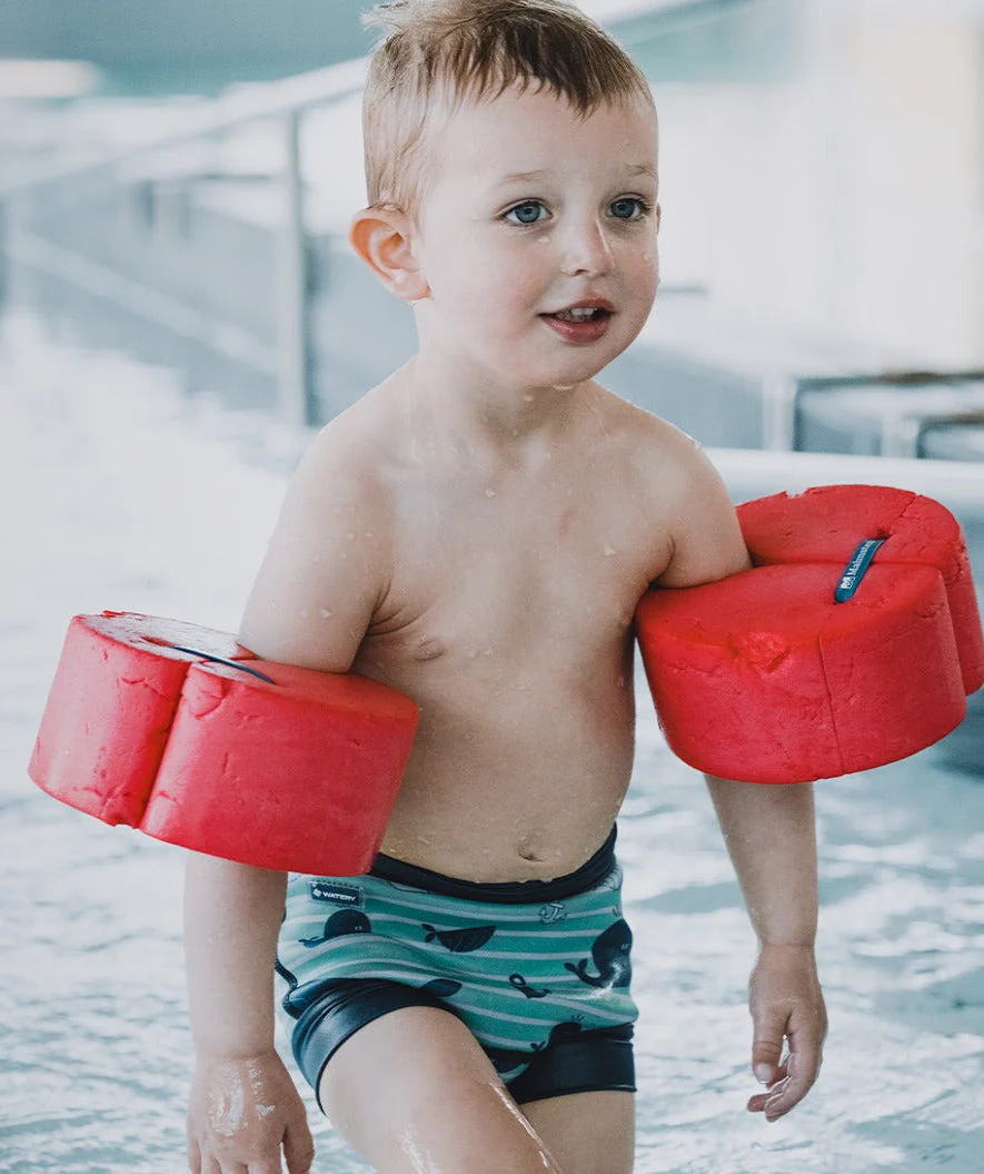 Watery pieluszka do pływania dla dzieci - Neoprene Swim Nappy - Purple Stripes - Image 12